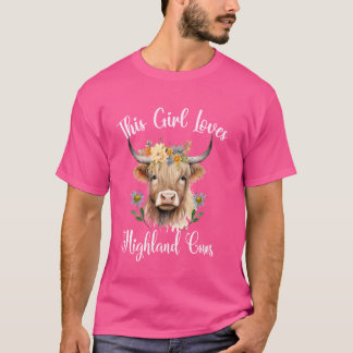 Girls Highland Cow vacation to Scotland Scottish T-Shirt