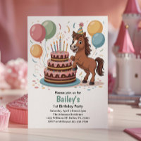Girls Horse 1st Birthday Party