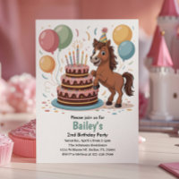Girls Horse 2nd Birthday Party