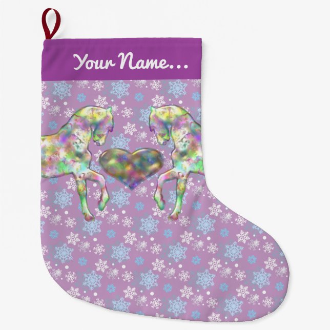 Girls Horse Christmas Stocking (Front)