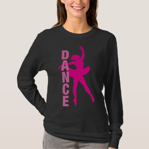 Girls Hot Pink Ballerina Dance T-Shirt