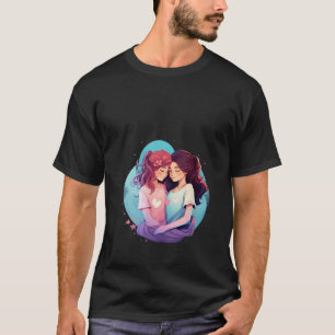 girls hug Cuddle Idea Creative Inspiration Graphic T-Shirt