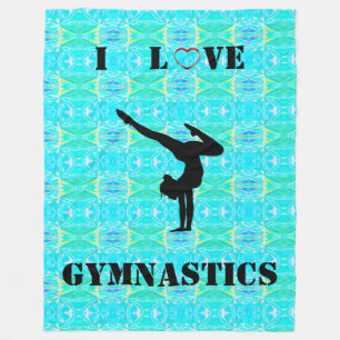 Girls I Love Gymnastics Fleece Blanket