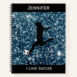 Girls I Love Soccer Spiral Notebook