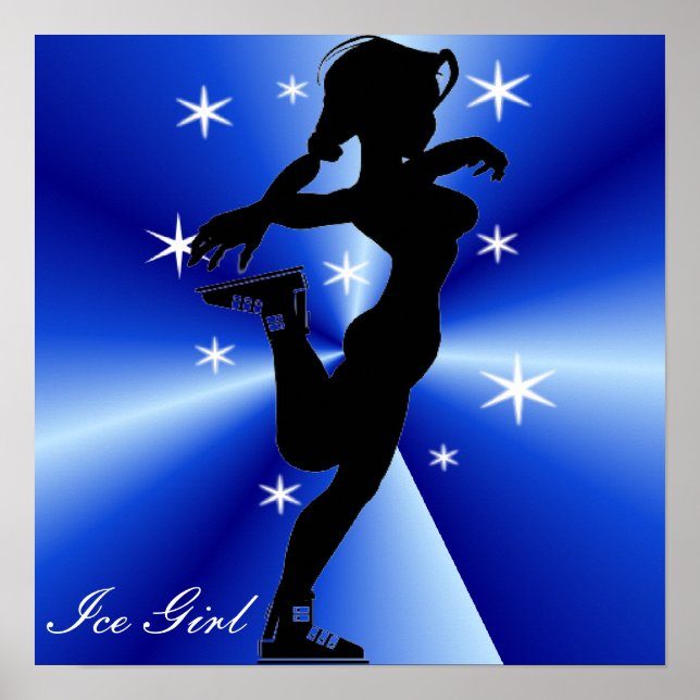 Girls Ice Figure Skating Poster (Front)