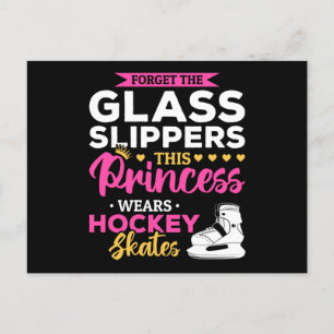 Girls Ice Hockey Princess Postcard