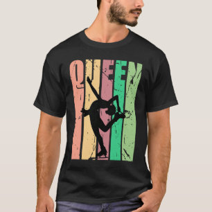 Girls Ice Skates Ice Skating Birthday Colourful Qu T-Shirt
