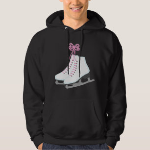 Girls Ice Skates with Pink Color Shoe Laces for To Hoodie