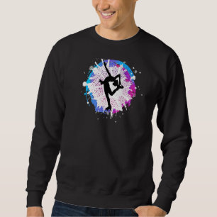 Girls Ice Skating Womens Girls Figure Skate Skater Sweatshirt