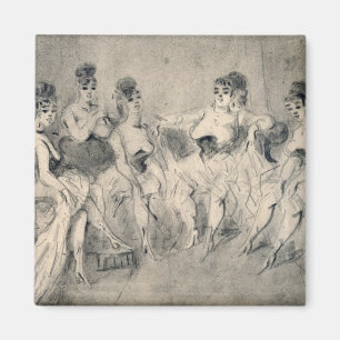 Girls in a Bordello Magnet