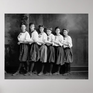 Girls in Bloomers, early 1900s Poster