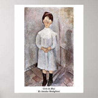 Girls In Blue By Amedeo Modigliani Poster
