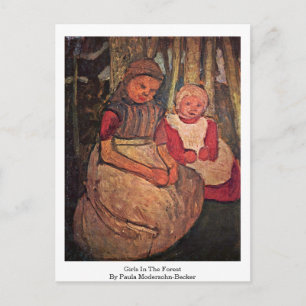 Girls In The Forest By Paula Modersohn-Becker Postcard