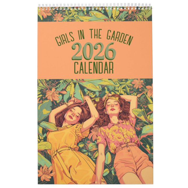 Girls in the Garden 2026 Calendar (Cover)