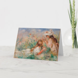 Girls in the Grass Pierre-Auguste Renoir Card