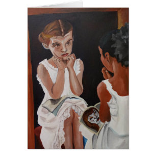 Girls in the Mirror Notecard