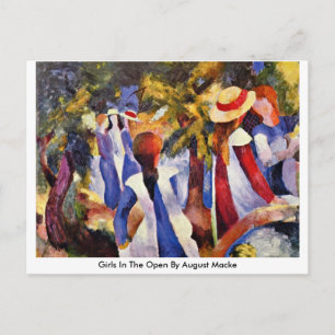 Girls In The Open By August Macke Postcard