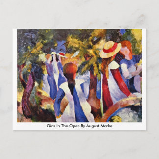 Girls In The Open By August Macke Postcard
