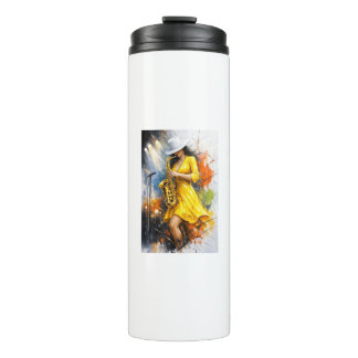 "Girls in Yellow" Jazz Trio Thermal Tumbler