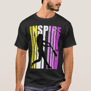 Girls Inspire Baseball Coach Birthday Coaching Ins T-Shirt