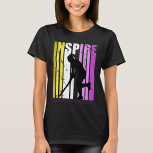 Girls Inspire Hockey Coach Birthday Coaching Fan I T-Shirt