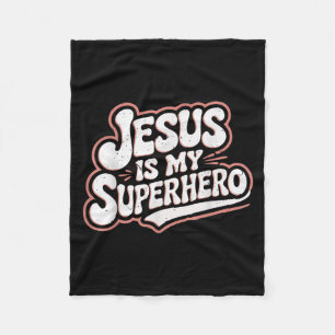 Girls Jesus Is My Superhero Christian Toddler Sist Fleece Blanket