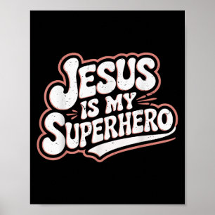 Girls Jesus Is My Superhero Christian Toddler Sist Poster
