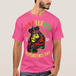 Girls Juneteenth Queen Independence Day Lioness Bl T-Shirt