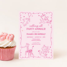 Girls Jungle Zoo Safari Animals Birthday