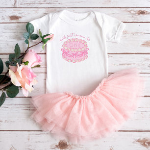 Girls Just Wanna Be One Pink Bow 1st Birthday Baby Bodysuit