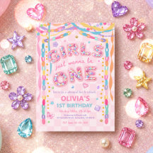 Girls Just Wanna Be One Whimsical Garland Birthday