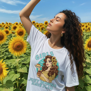 Girls Just Wanna Have Flan Funny Latina Dessert T-Shirt