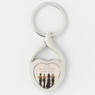 Girls Just Wanna Have Fun Bachelorette Keychain