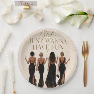 Girls Just Wanna Have Fun Bachelorette Paper Plate