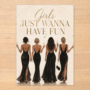 Girls Just Wanna Have Fun Bridal Shower Invitation