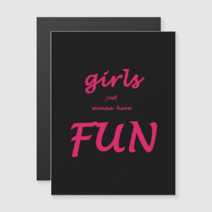 girls just wanna have fun magnetic invitation