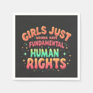 Girls just wanna have fundamental human Equality Napkin