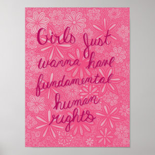 Girls Just Wanna Have Fundamental Human Rights Poster