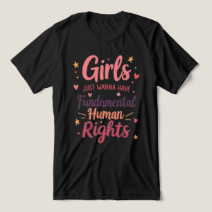 Girls Just Wanna Have Fundamental Human Rights Tri-Blend Shirt