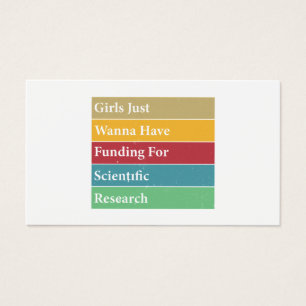 Girls Just Wanna Have Funding For Scientific Resea