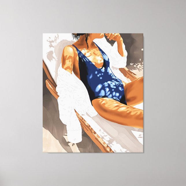 Girls Just Wanna Have Sun Painting Canvas Print (Front)