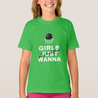 Girls Just Wanna Play Basketball Funny Quote Ball