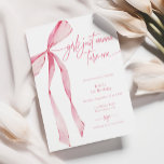 Girls Just Wanna Turn One Pink Bow 1st Birthday Invitation<br><div class="desc">Featuring a stunning blush pink watercolor bow as the centerpiece, accented with the charming tagline "Girls just wanna turn one, " this birthday invitation design exudes minimalist modernity. Delicate touches of sophistication make this theme perfect for a celebration that embraces both timeless elegance and contemporary style. Please get in touch...</div>