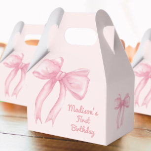 Girls Just Wanne Be One Pink Bow Coquette Birthday Favour Box