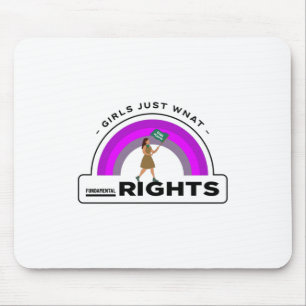 Girls Just Want Fundamental Rights Mouse Mat