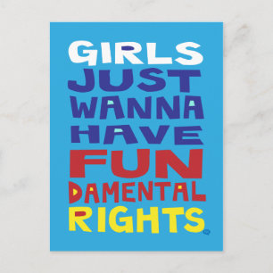 Girls Just Want FUNdamental Rights Postcard