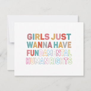 Girls Just Want to Have Fundamental Human Rights F Holiday Card