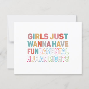 Girls Just Want to Have Fundamental Human Rights F RSVP Card