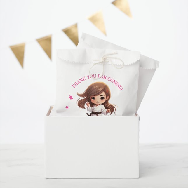 Girl's Karate Martial Arts Birthday Party Favour Bags (Party)