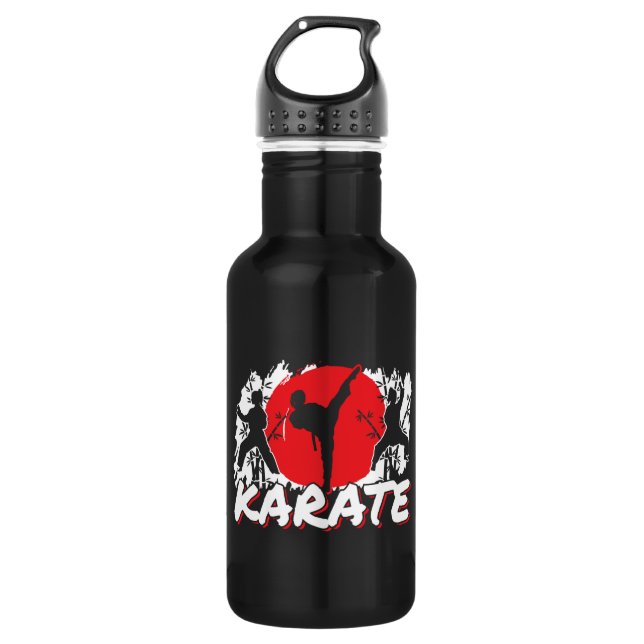 Girls Karate - Patriotic Japan Japanese Theme 532 Ml Water Bottle (Front)
